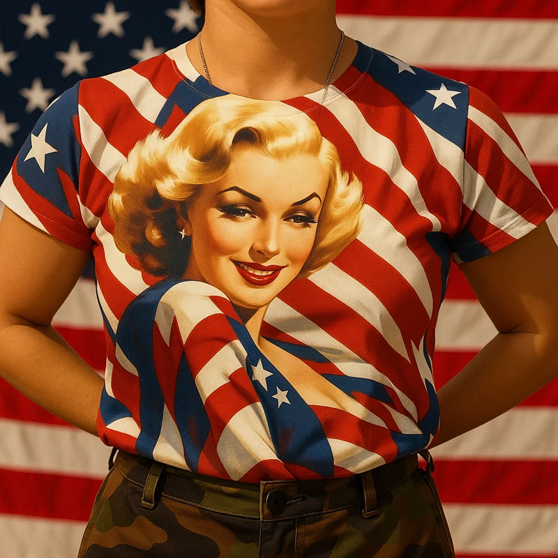 Women's 250th Anniversary Printed Casual Short Sleeve T-Shirt