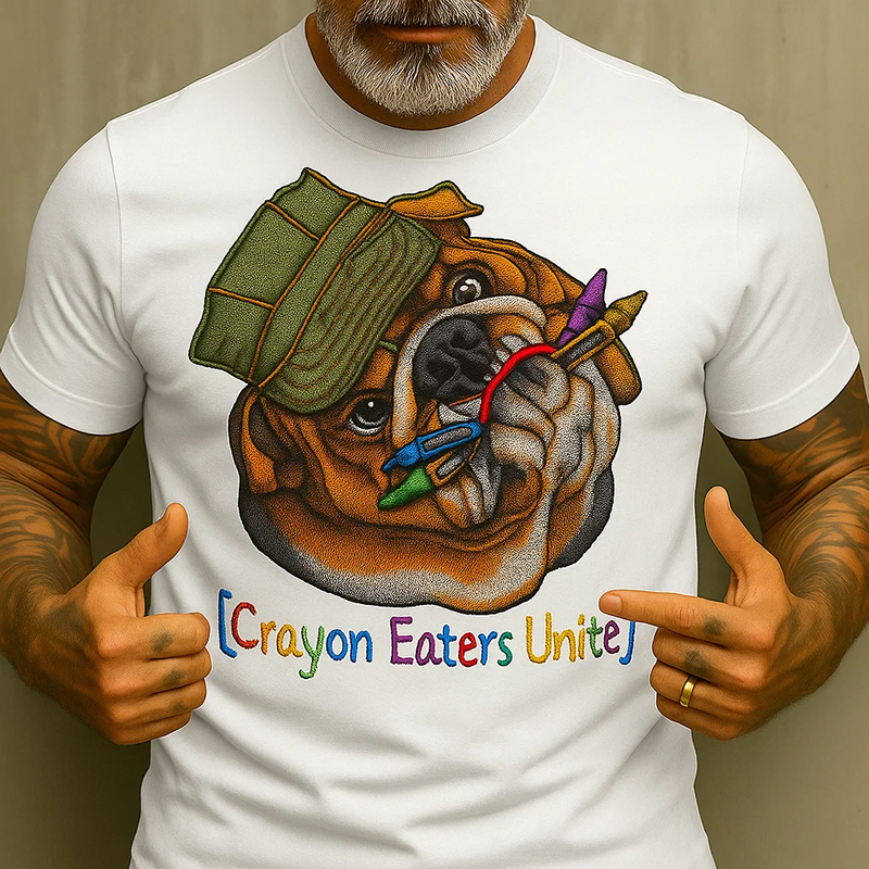 USMC Crayon Eater Veteran Print T-shirt