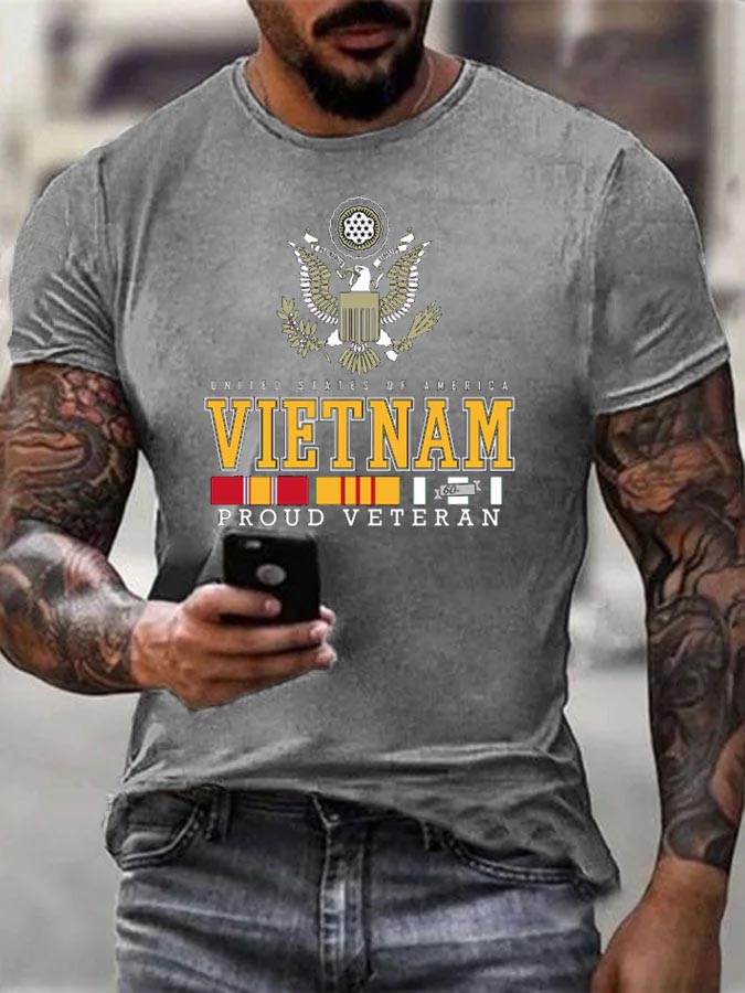 Men's Veterans Day  About Vietnam Cotton T-Shirt