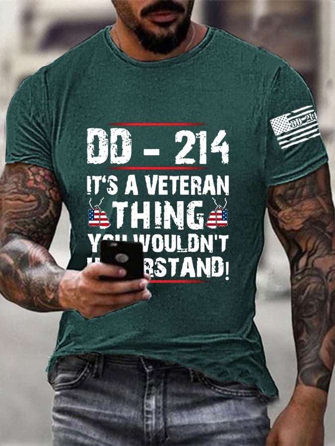 Men's Veterans Day DD-214 Print T-shirt