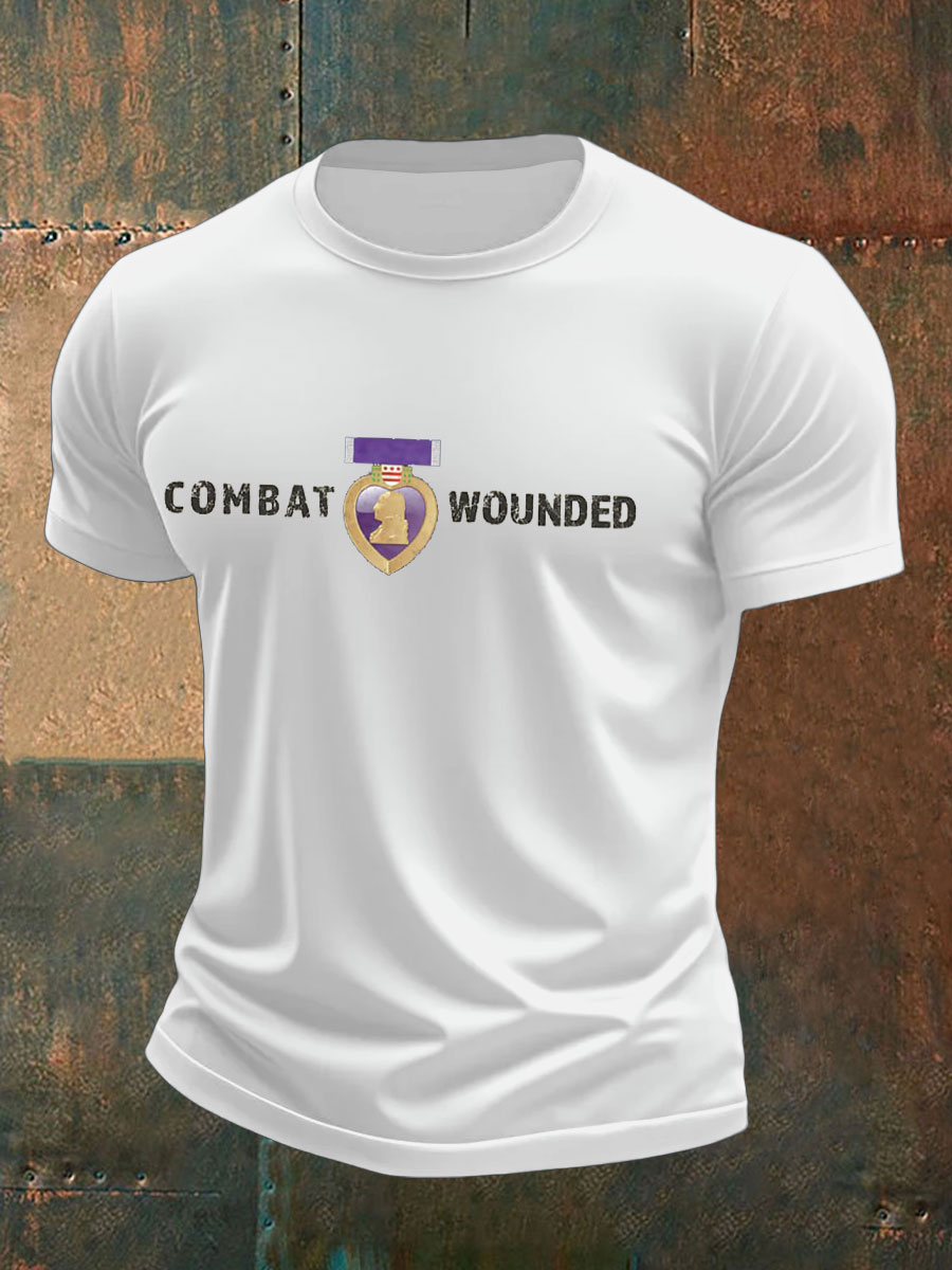 Men's Purple Heart Veteran Print T-shirt
