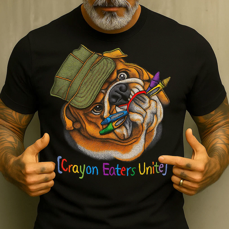 USMC Crayon Eater Veteran Print T-shirt