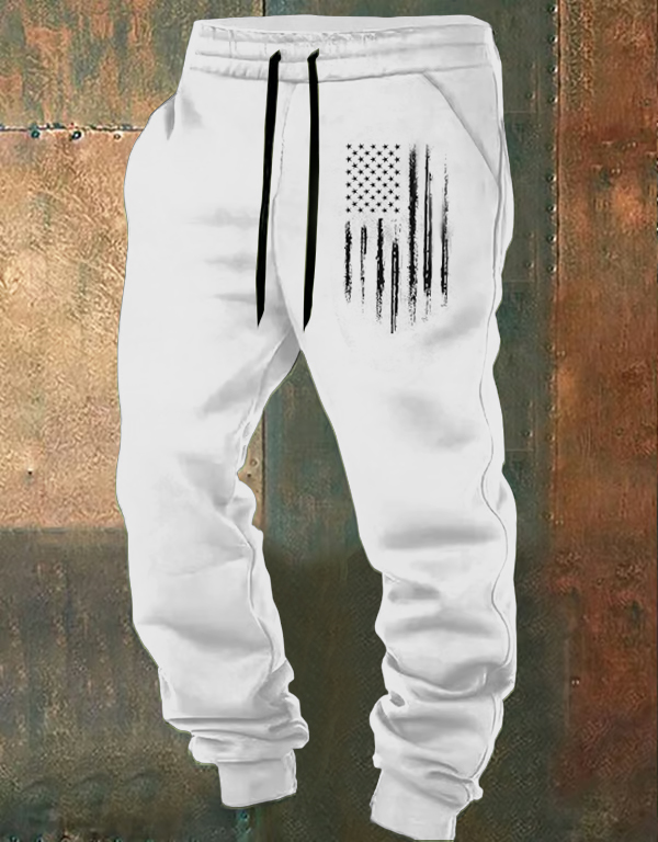 Men's American Flag Print Casual Sweatpants
