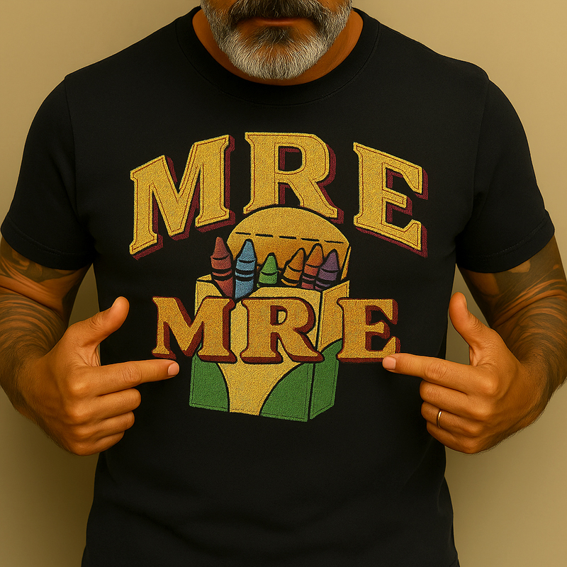 Veteran MRE Crayon Print T-shirt