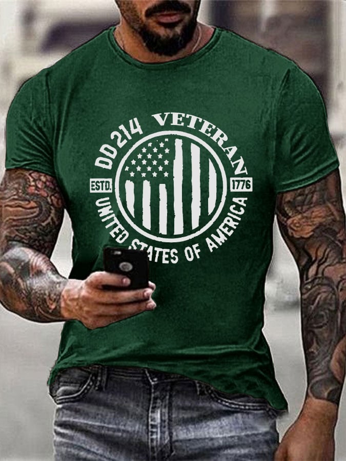 Men's DD 214 Veteran Print T-Shirt