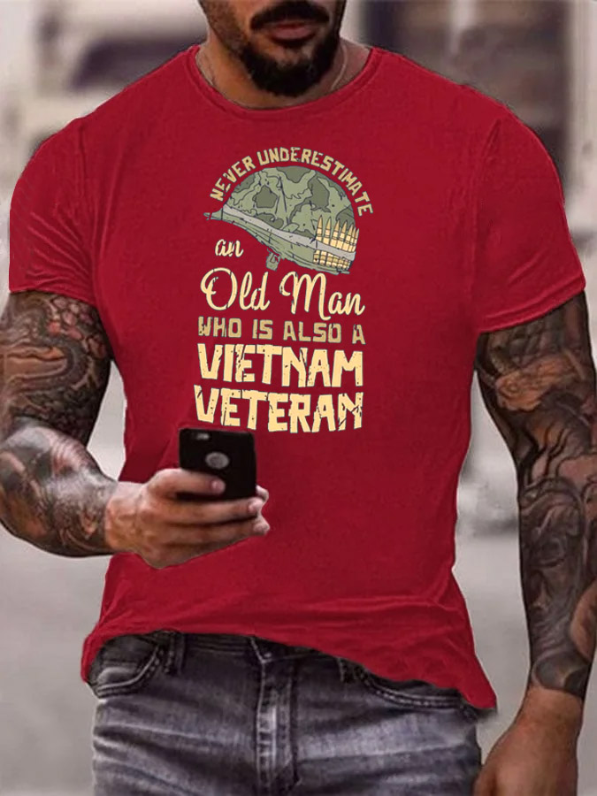 Men's Veterans Day  About Vietnam Cotton T-Shirt