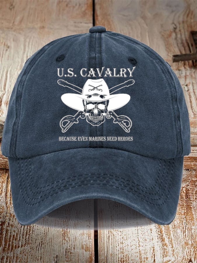 Unisex Distressed Washed Cotton Veteran Hat