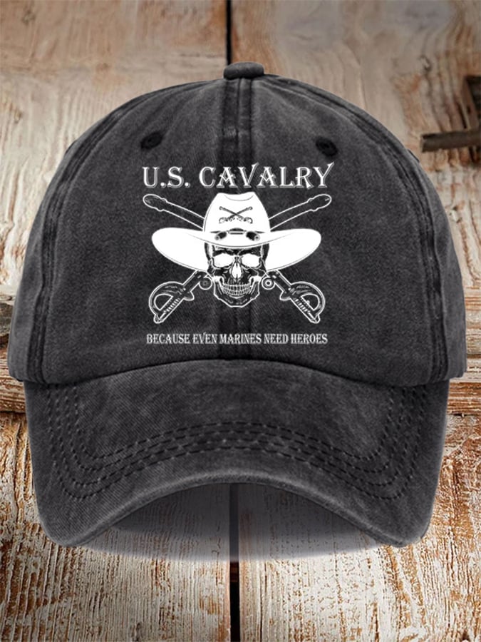 Unisex Distressed Washed Cotton Veteran Hat