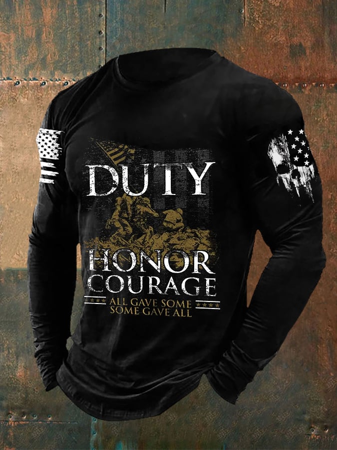 Men's Duty honor courage, all gave some, some gave all T-shirt