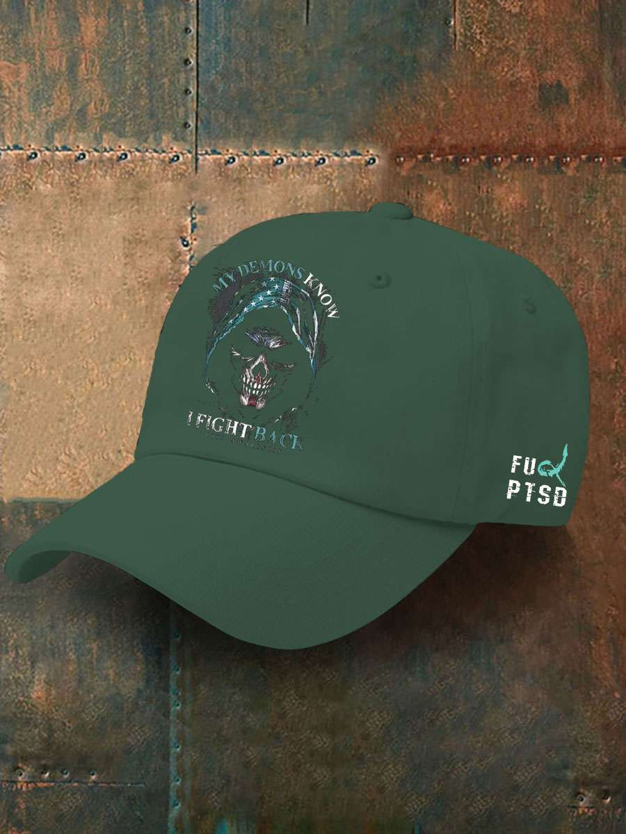 Unisex PTSD Awareness Veteran Printed Hat