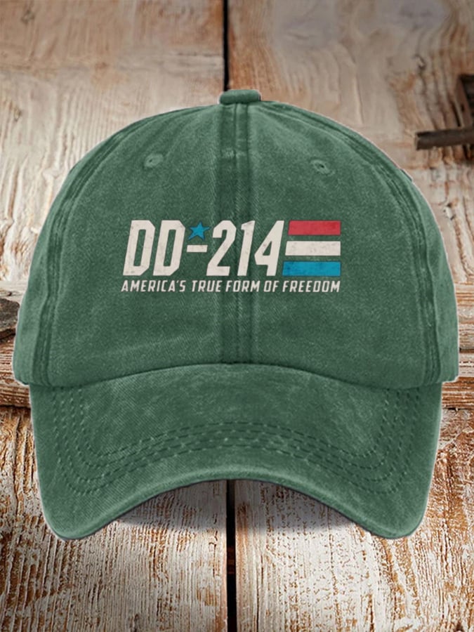 Unisex  Veteran's DD-214 Veterans Print Baseball Cap