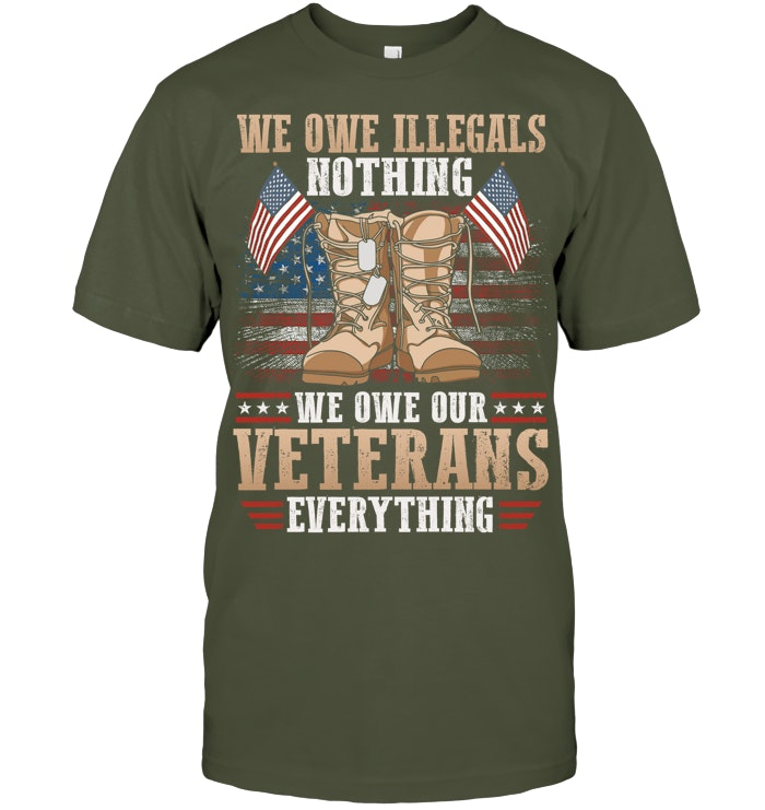 Veterans  Everything Pattern 100% Cotton T-Shirt