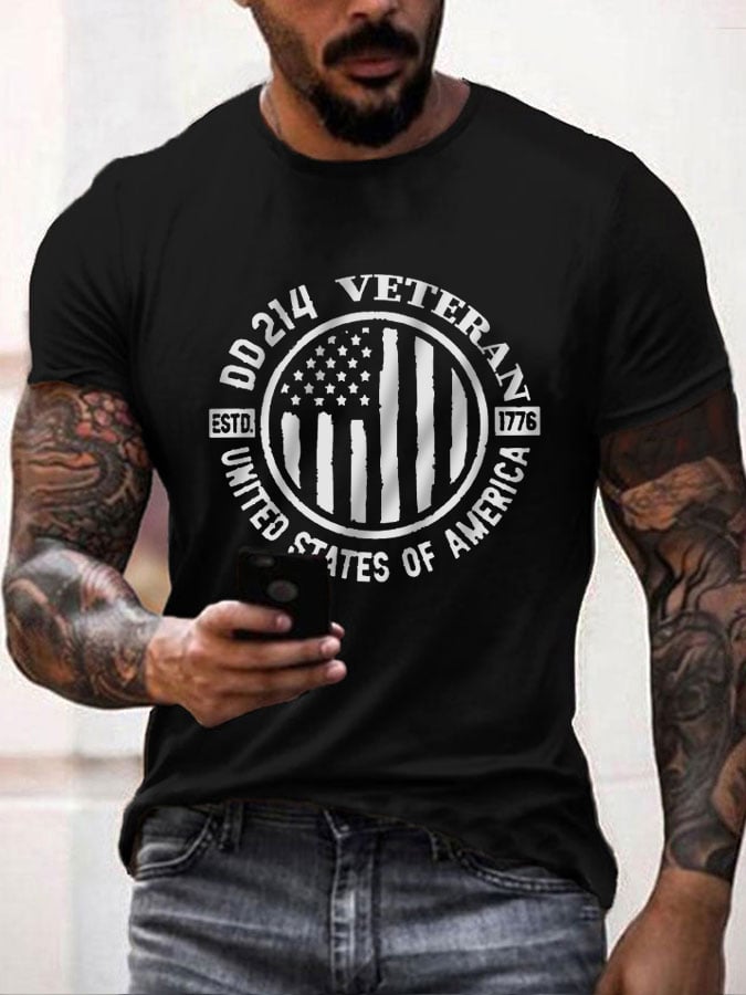 Men's DD 214 Veteran Print T-Shirt