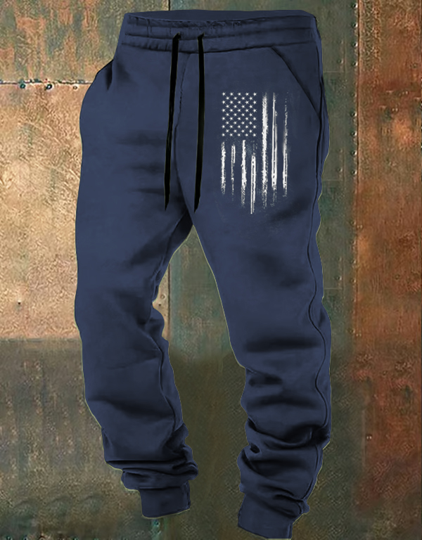 Men's American Flag Print Casual Sweatpants