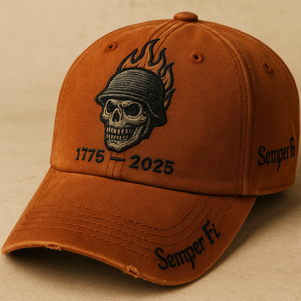 Blazing Skull Cap | USMC Edition