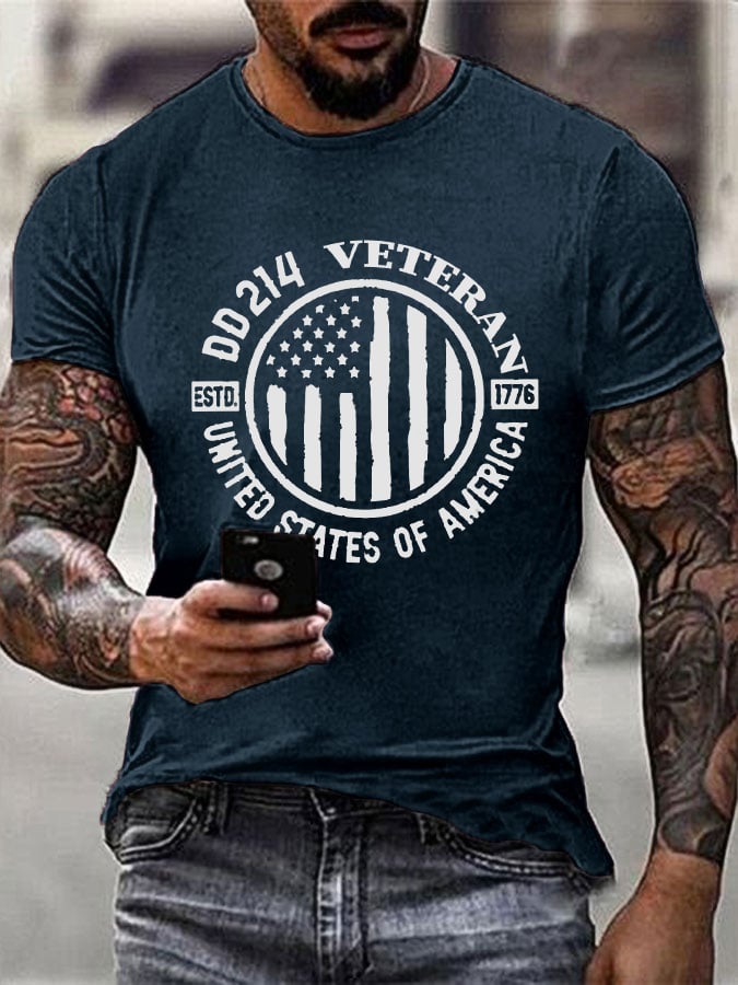 Men's DD 214 Veteran Print T-Shirt