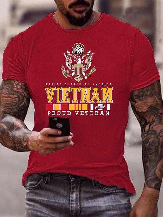 Men's Veterans Day  About Vietnam Cotton T-Shirt