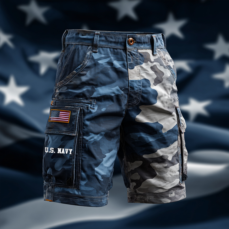 US 250th Anniversary Camouflage Print Shorts