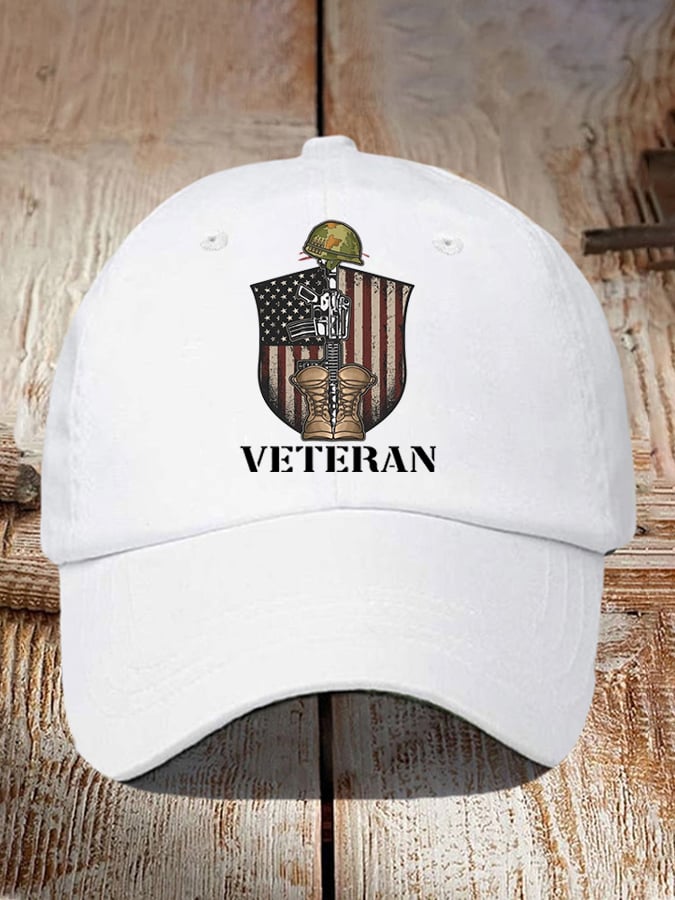 Unisex   Flag  Veterans Print Baseball Cap
