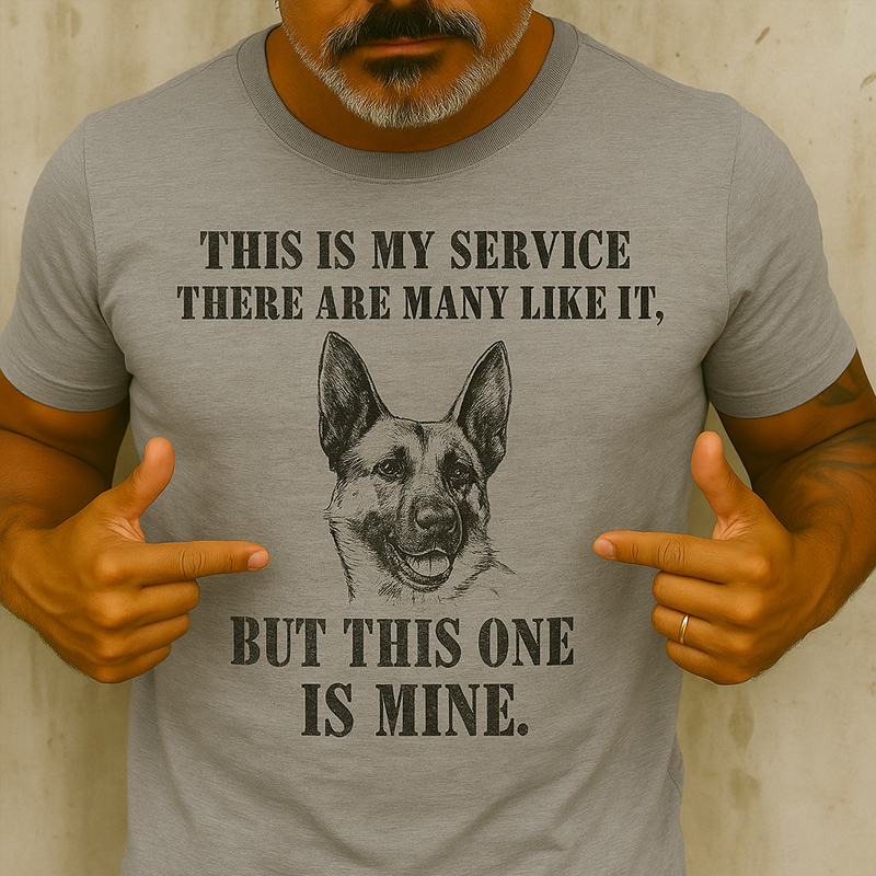 US Veteran Comfort Dog PTSD Printed T-Shirt