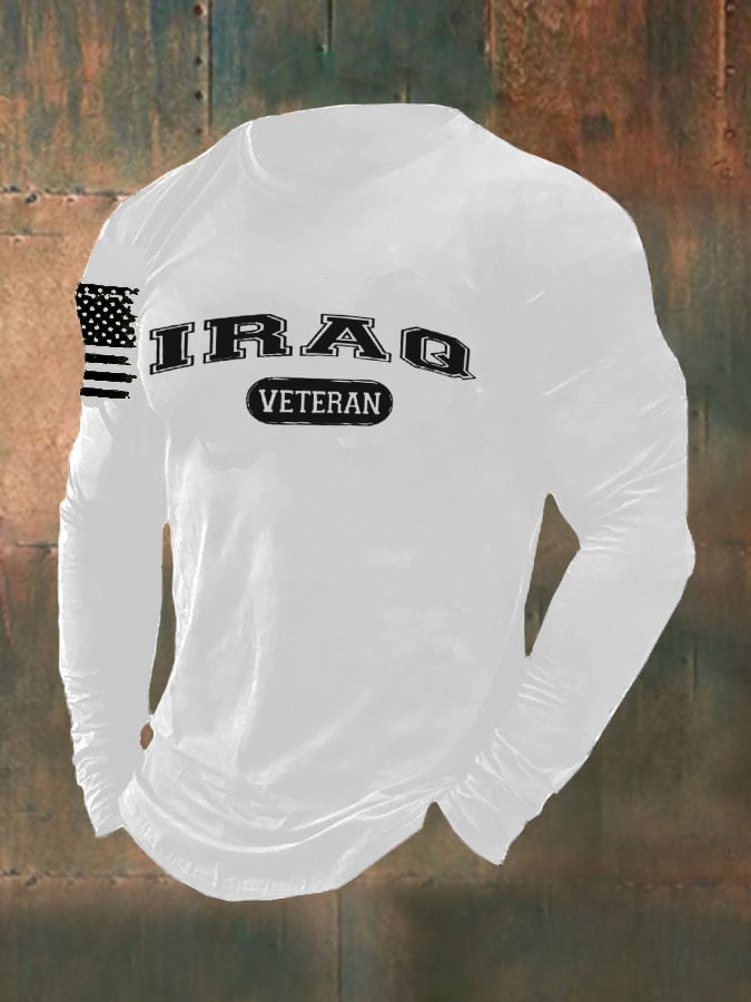 Men's IRAQ VETERAN Printed Casual T-Shirt
