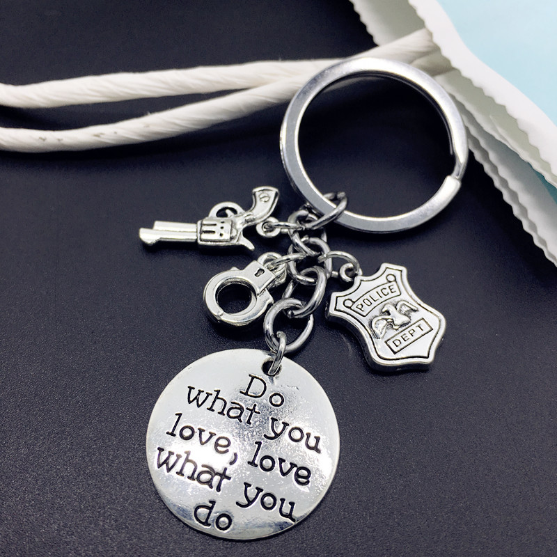 Do What You Love Police Keychains