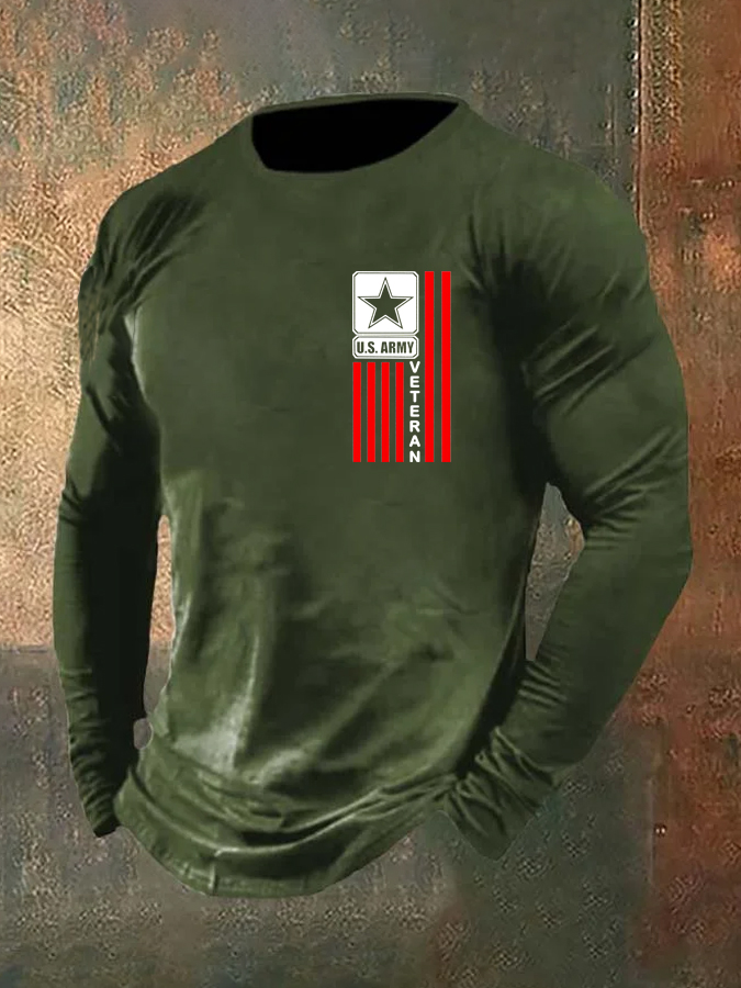 Men's U.S. Army Veteran  Pattern Long Sleeve T-Shirt
