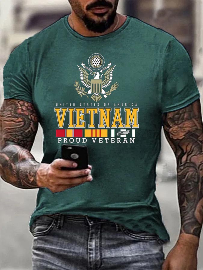 Men's Veterans Day  About Vietnam Cotton T-Shirt