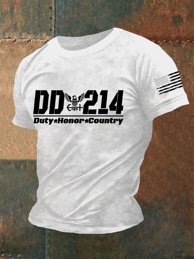 Men's Duty Honor Country DD-214 Printed T-Shirt