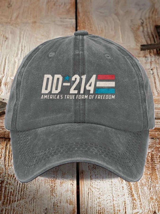 Unisex  Veteran's DD-214 Veterans Print Baseball Cap
