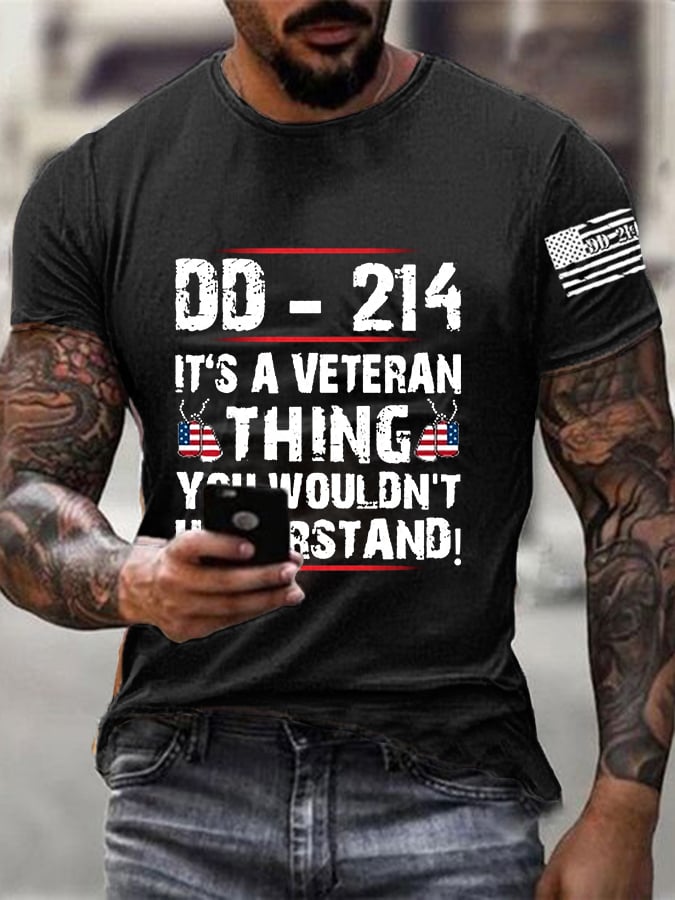 Men's Veterans Day DD-214 Print T-shirt