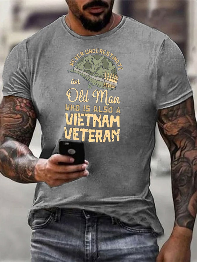 Men's Veterans Day  About Vietnam Cotton T-Shirt