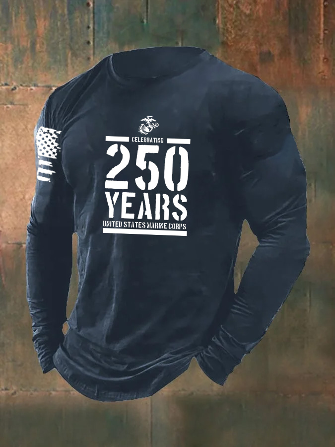 Men's 250 Years Pattern Long Sleeve T-Shirt