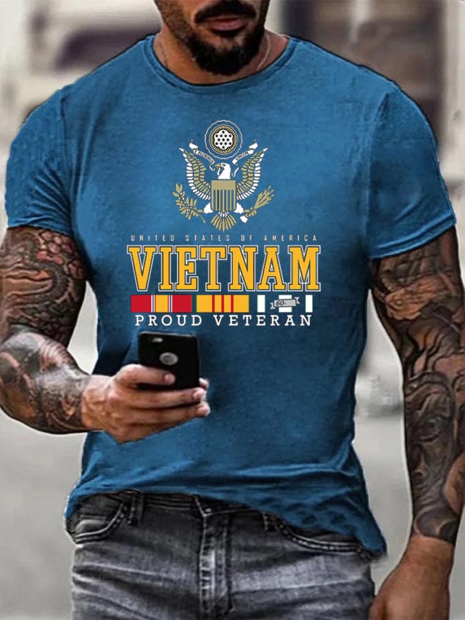 Men's Veterans Day  About Vietnam Cotton T-Shirt