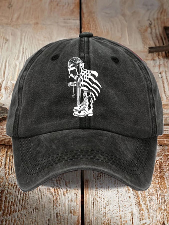 Unisex  Veteran's Flag Print Baseball Cap