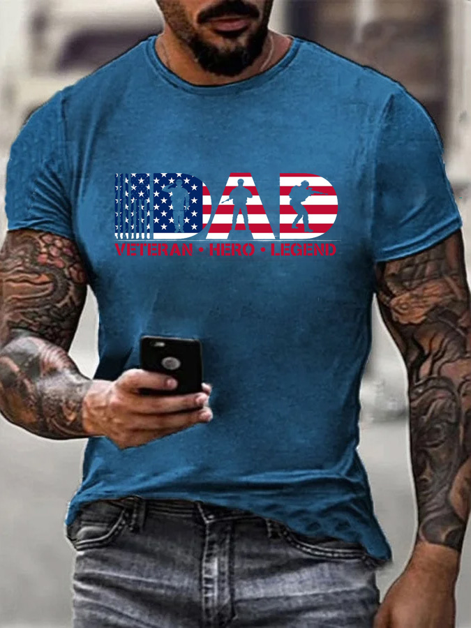 Men's Veterans Day  About Dad Cotton T-Shirt