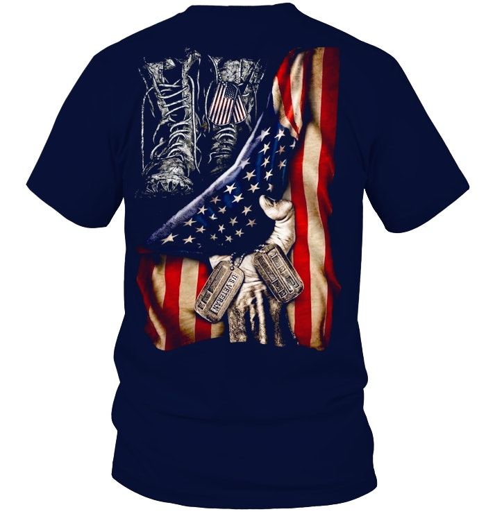 Us Veteran  Pattern 100% Cotton T-Shirt