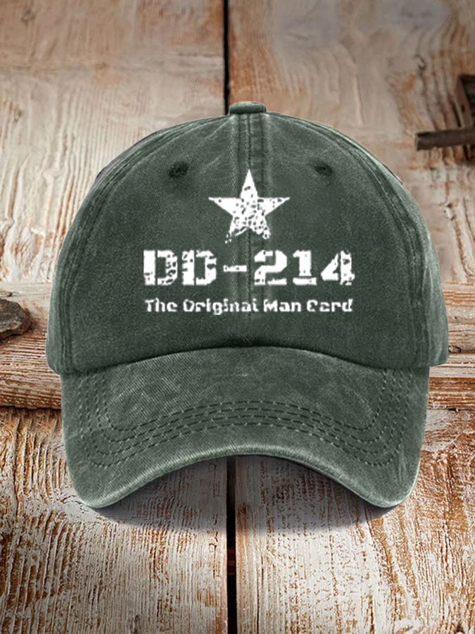 Men's Vintage DD-214 The Original Card Printed Hat