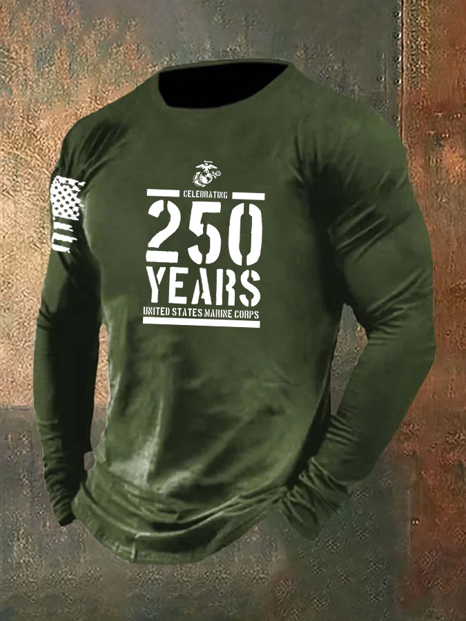 Men's 250 Years Pattern Long Sleeve T-Shirt