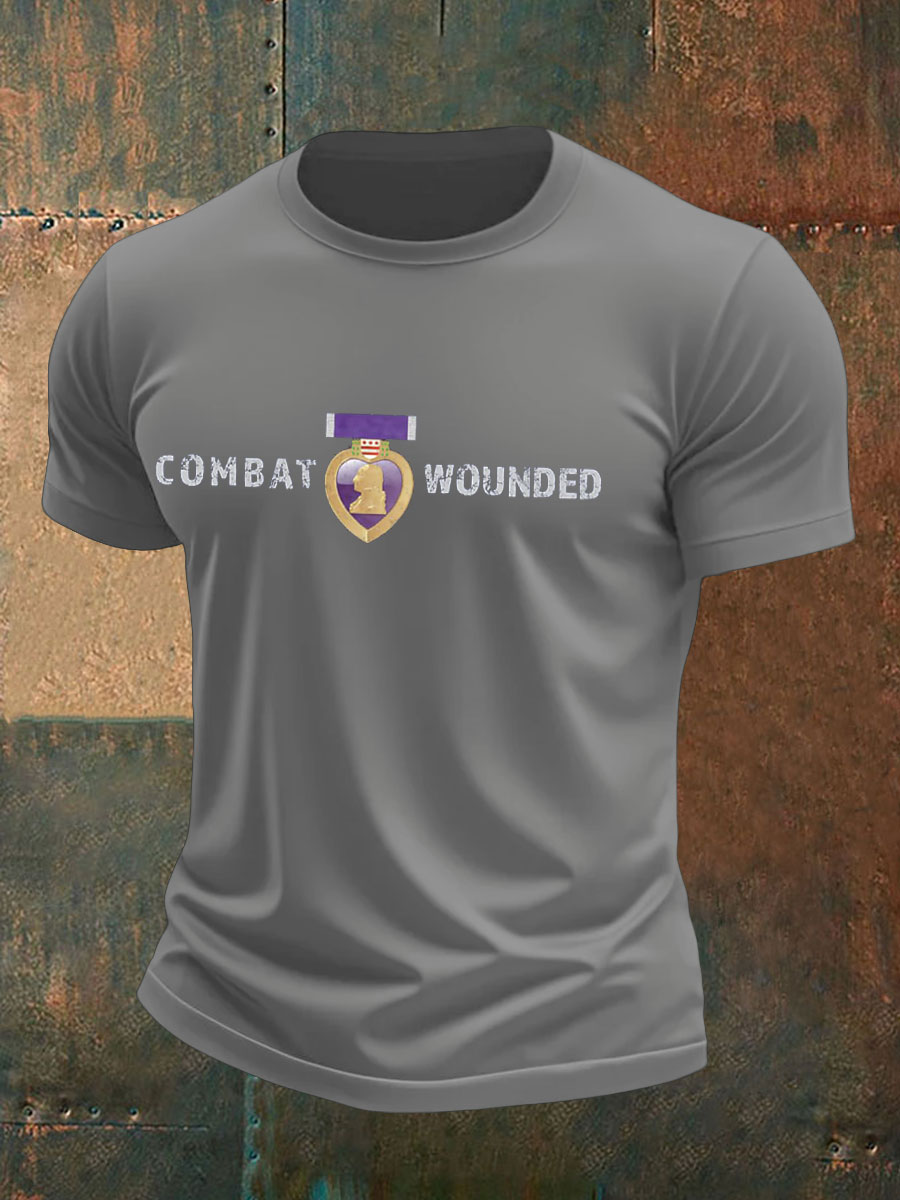 Men's Purple Heart Veteran Print T-shirt