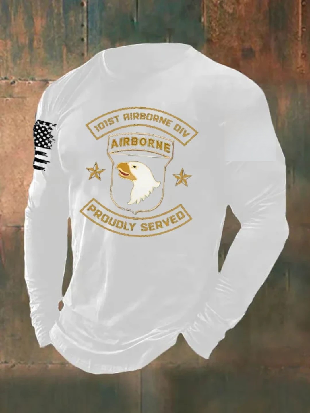 Men's Veterans Day 101st  Airborne Pattern Long Sleeve T-Shirt