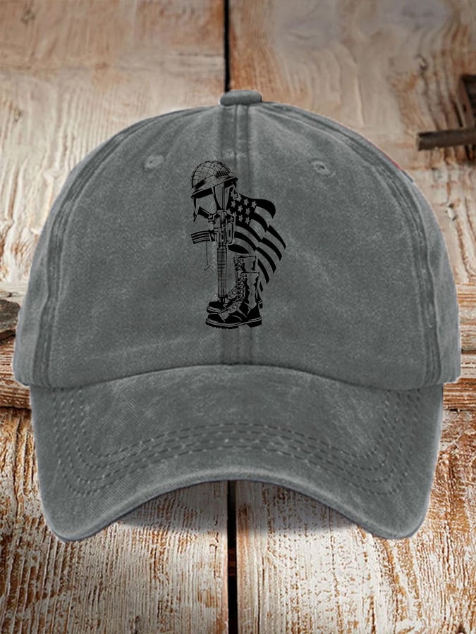 Unisex  Veteran's Flag Print Baseball Cap