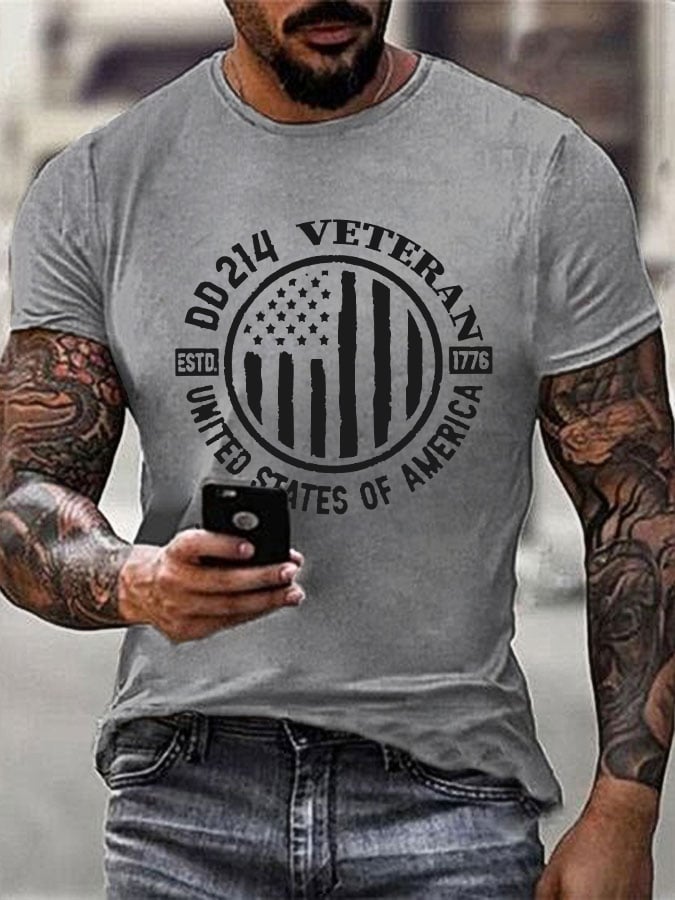 Men's DD 214 Veteran Print T-Shirt