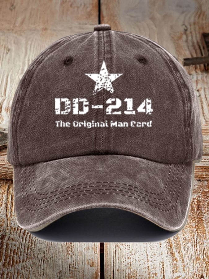 Men's Vintage DD-214 The Original Card Printed Hat