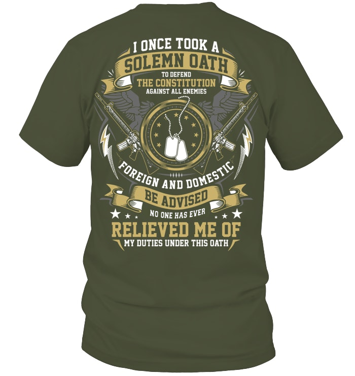 My Duties Under This Oath Pattern  Print 100%Cotton T-Shirt