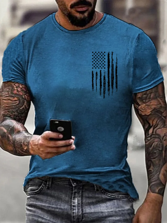 Men's American Flag Cotton T-Shirt