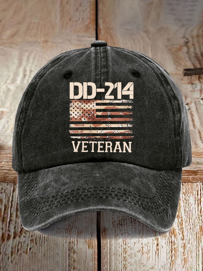 Vintage Veterans Day Flag Printed Casual Baseball Cap