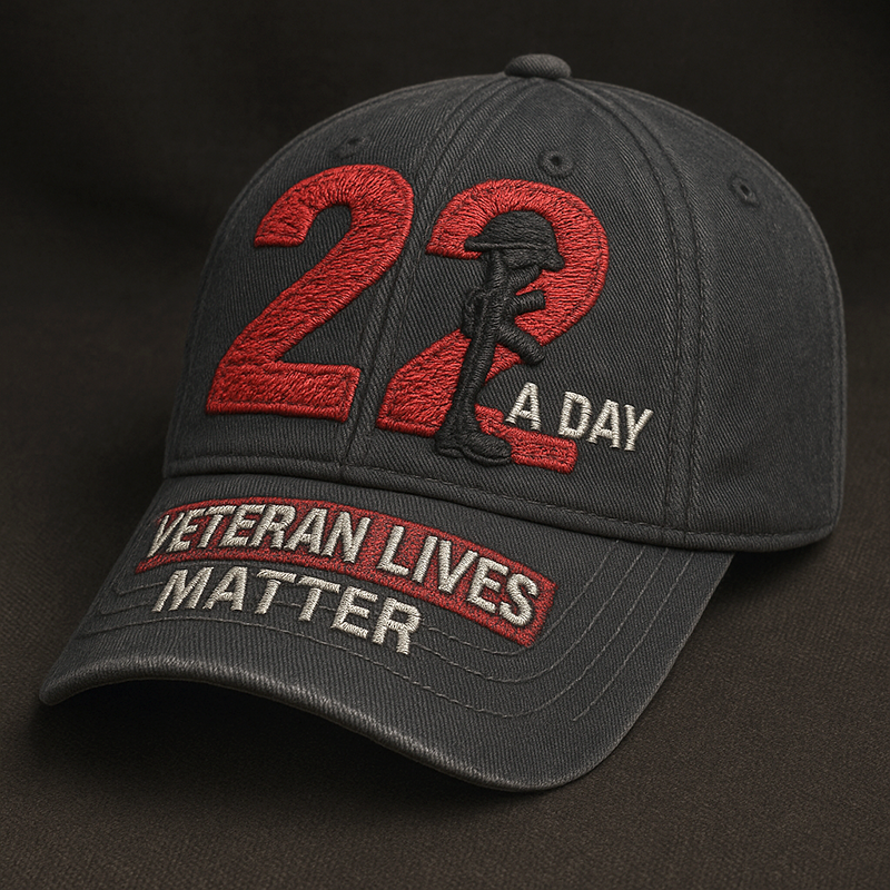 22 A Day Veteran Lives Matter Print Hat