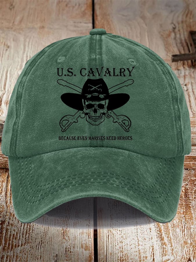 Unisex Distressed Washed Cotton Veteran Hat