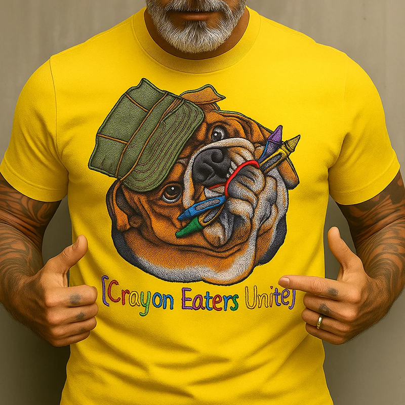 USMC Crayon Eater Veteran Print T-shirt